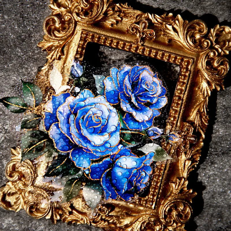 10 Stück Vintage INS Rose Blumen Aufkleber Pack selbstklebend Diy Hand Konto Tagebuch Album Scrapbooking Material Bastelbedarf Image