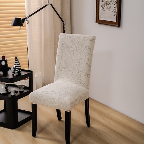 4/6 Stück Esszimmerstuhlbezüge, Pflanzen-Jacquard-Bezüge Image