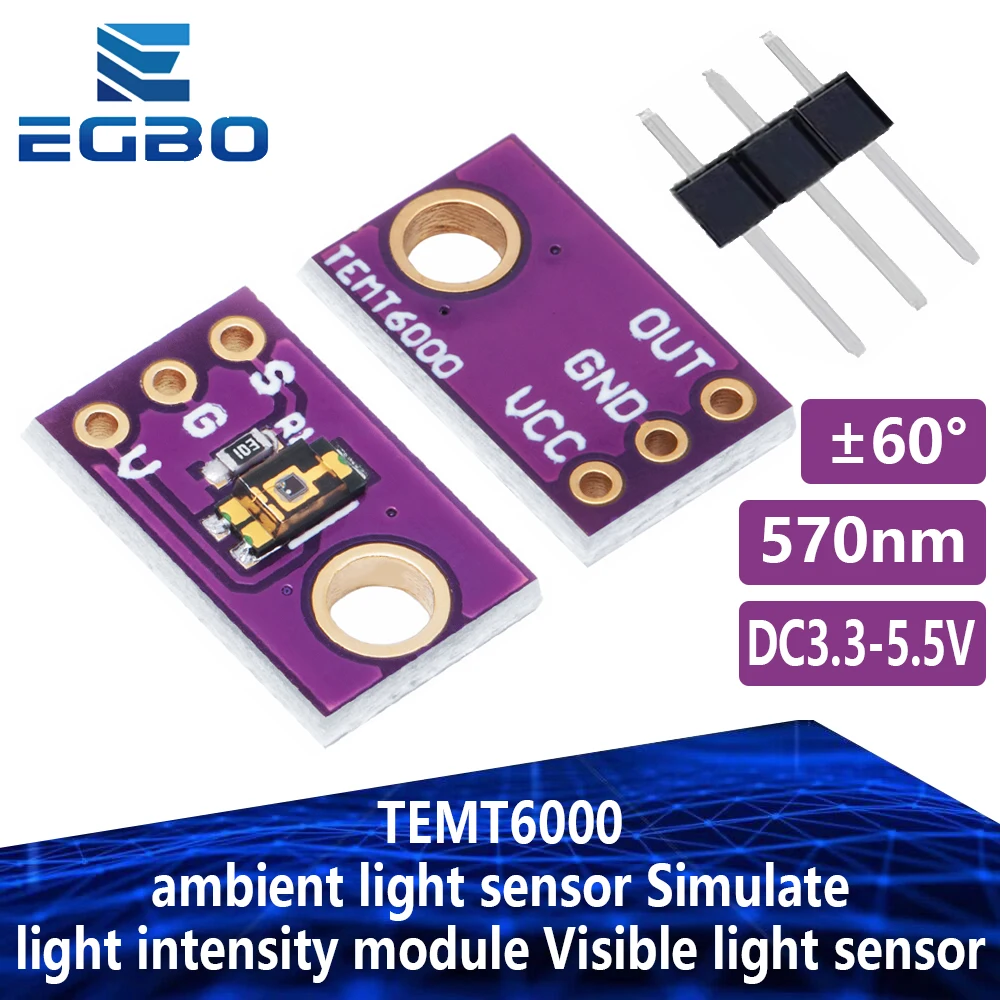 1 Stück egbo smart electronics temt6000 ein Umgebungs lichtsensor simuliert den Licht intensität modul sichtbaren Lichtsensor Image