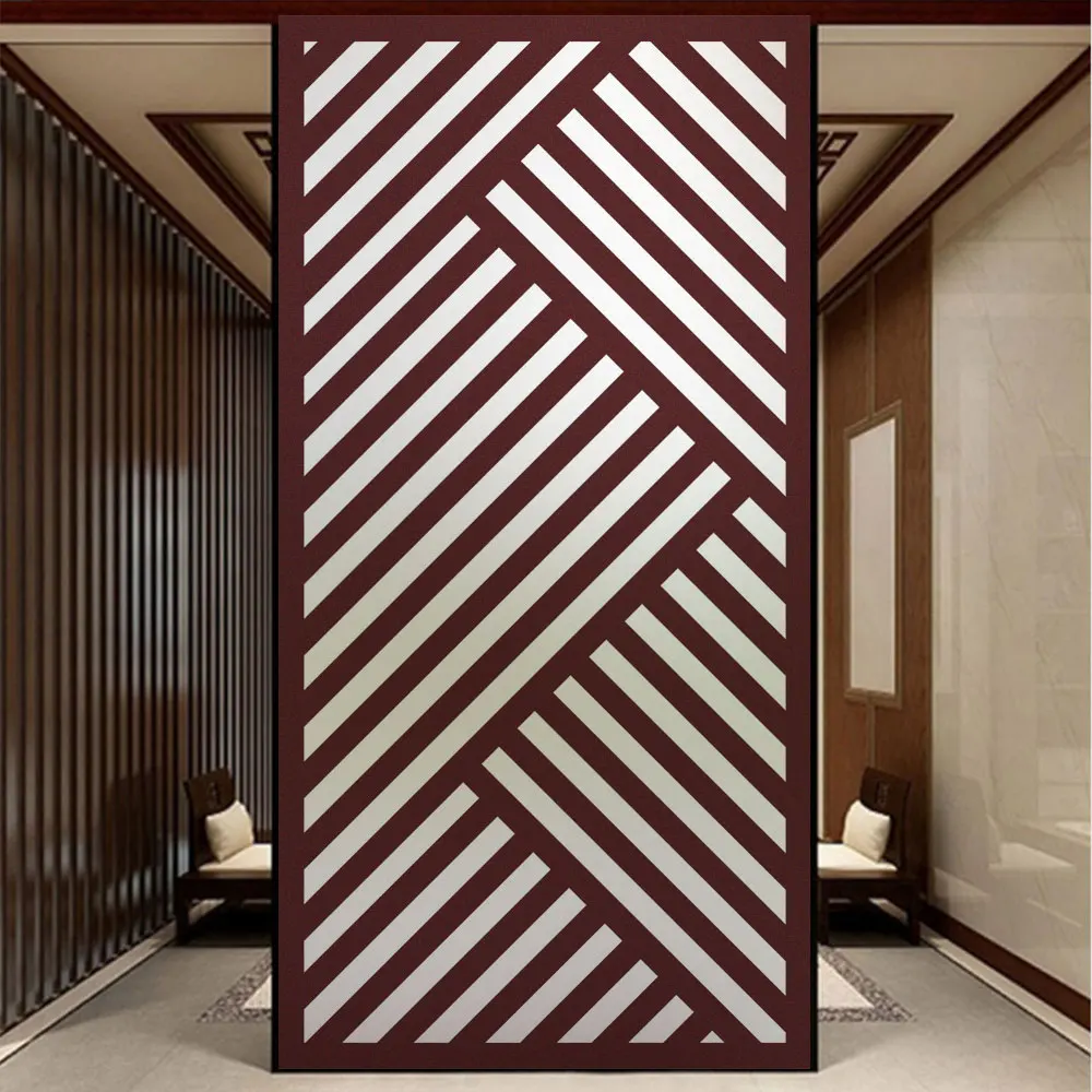 Undurchsichtige Sichtschutzfolie für Fenster, UV-blockierendes Wärmereglas, statisch haftendes abstraktes Muster, dekorativer halbtransparenter Glasaufkleber Image