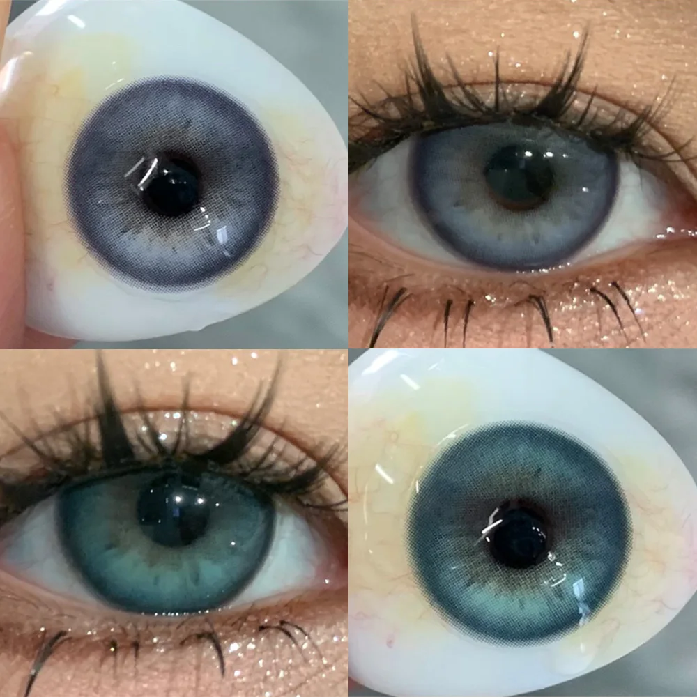 JeweLens 1 Paar farbige Kontaktlinsen, weiche Linsen für Augen, Linsen, kosmetische Augenkontakte mit Myopie, schneller Versand Image