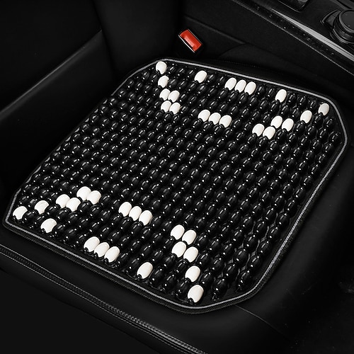 Sommer-Holzperlen, Autositzkissen, atmungsaktiv, cool, universell, vier Jahreszeiten, Belüftung, LKW-Sitzbezug, Matte, Teppichschutz Image