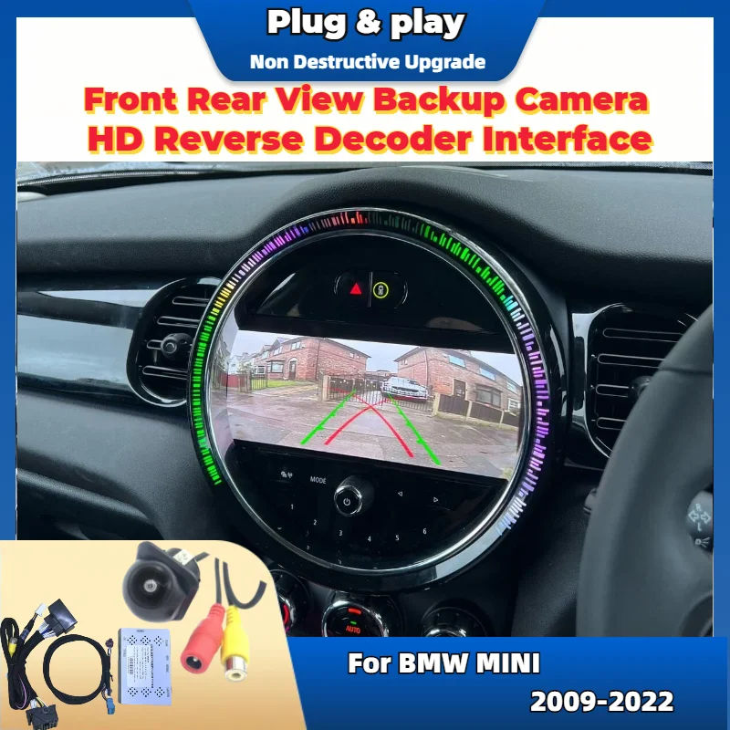HD Reverse Kamera Kit Spezielle Für BMW MINI 2009-2022 Original Bildschirm Plug & Play Vorne Rückansicht Kamera EVO NBT CIC BIS Image
