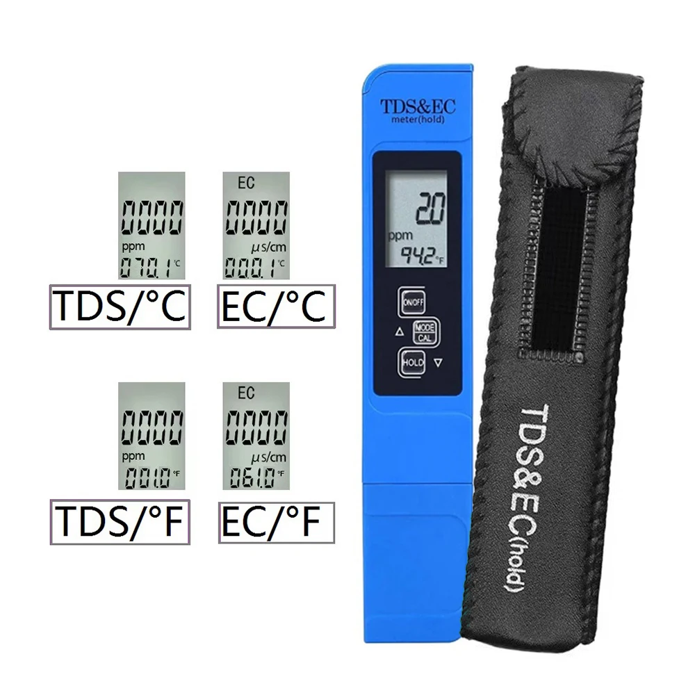 3 in 1 Handheld LED Digital Wasser Qualität Tester TDS EC Meter Bereich Haushalt Wasser Reinheit Temperatur Meter TEMP PPM Tester Image