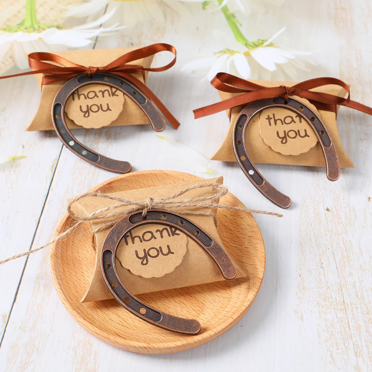 6 Stück gute Glückspferd-Schuhe mit Süßigkeitenboxen, Kraft-Tag, Metall, Mini-Handwerk, Hufeisen-Dekorationen für rustikale Vintage-Hochzeitsfeier