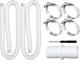 2pc Pool Hoses for Above Ground Pools 1.25 x 59 Inch Pool Filter Pump Hoses Compatible with Intex Pool Filter Pump 607 637