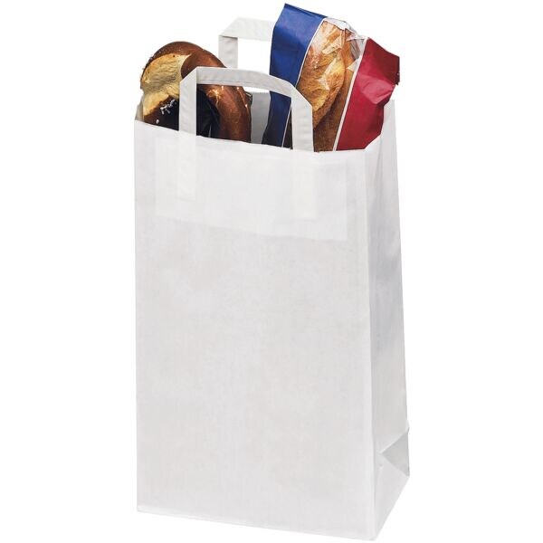 VP 250 Stück Papier-Tragetaschen »Topcraft« 220,0/360,0 mm weiß weiß, 22x36 cm