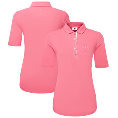 The 153rd Open Royal Portrush FootJoy Ruched Ärmel Essential Polo - Rosa - Damen Image