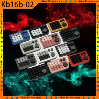 DOIO Kb16b-02 Mechanical Keyboard Bluetooth Dual Mode 16 Keys Rgb Backlit Wireless Hot-swap Office