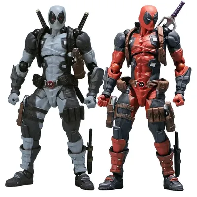 Amazing Yamaguchi Deadpool 2.0 Grey Action Figure Mutants Joint Movable Kaiyodo Wade SHF Model Movie