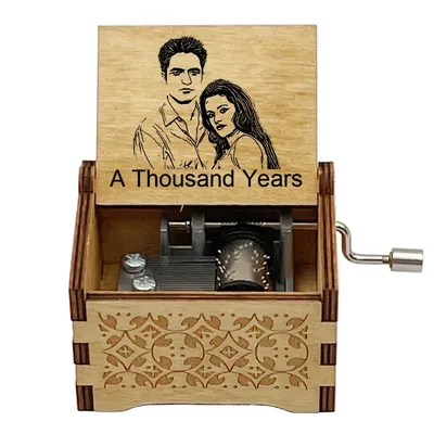 A Thousand Years Vampire Movie Music Box Handed Wooden 18 Tones Wedding Romance Song Girlfriend New