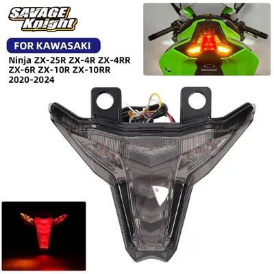 2024 For Kawasaki Ninja ZX-4R ZX-6R ZX-10R ZX-25R LED Integrated Tail Brake Light Turn Signal