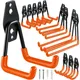 Gancio in metallo resistente Organizzatore per garage Montaggio a parete Ganci per ganci per biciclette Montaggio a parete Gancio di stoccaggio antiscivolo per scale Attrezzo da giardino