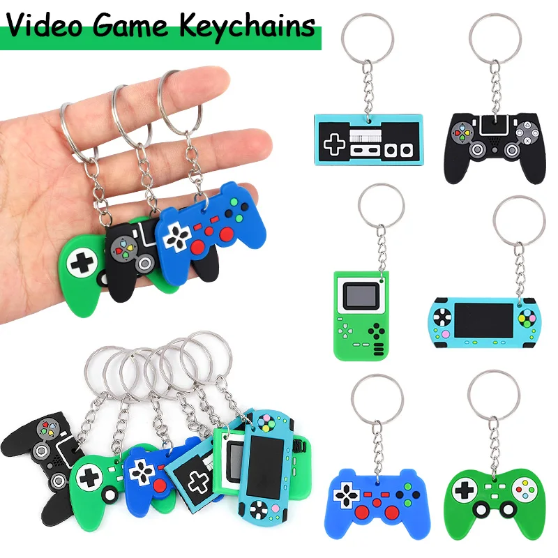 6/12/24 pezzi macchina per videogiochi portachiavi in PVC bomboniere per feste di compleanno per bambini regalo per ospiti goodie pinata riempitivi zaino ciondolo giocattolo