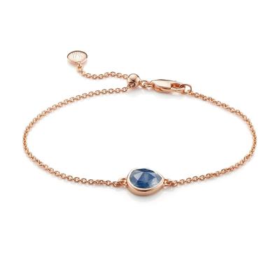 Rose Gold Siren Gemstone Chain Bracelet Kyanite