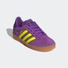 Sneaker ADIDAS ORIGINALS "GAZELLE KIDS", Kinder, Gr. 33, active lila, solar gelb, collegiate lila, Leder, Synthetik, sportlich, Schuhe