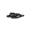 Zehentrenner TOMMY HILFIGER "CORPORATE HILFIGER BEACH SANDAL", Herren, Gr. 40, schwarz, Textil, casual, Schuhe, Sommerschuh, Flats, Bequemschuh mit Streifen, Topseller