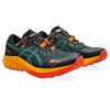 Trailrunningschuh ASICS "Fuji Lite 5", Gr. 43,5, saxon grün, rainy lake, Textil, sportlich, Schuhe, Trailrunningschuh