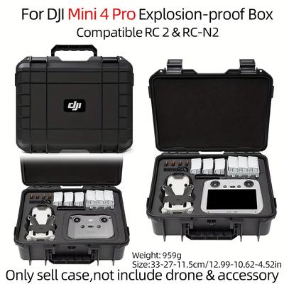 TEMU 4 Pro Explosion-proof Case - Hard Shell Protective Cover With Tool Storage, Large Capacity, Portable Design For 4 , Mini 4 Pro Cas