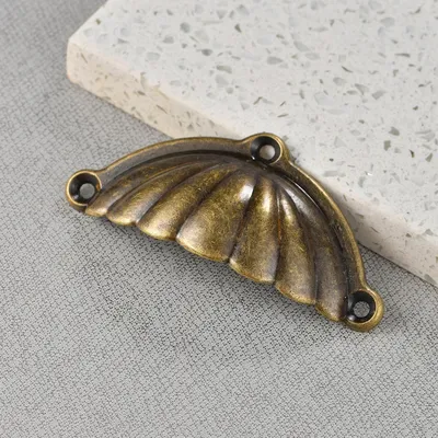 10PCS Antique Shell Handles, Drawer Handles Semi-Circular Dumplings Pulls Alloy Cabinet Pattern Medicine Cabinet Pulls