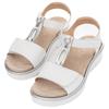 Plateausandale ARA "BILBAO", Damen, Gr. 39, weiß, Nappaleder, unifarben, feminin, Schuhe, Keilsandale, Sommerschuh, Komfortschuh in G-Weite