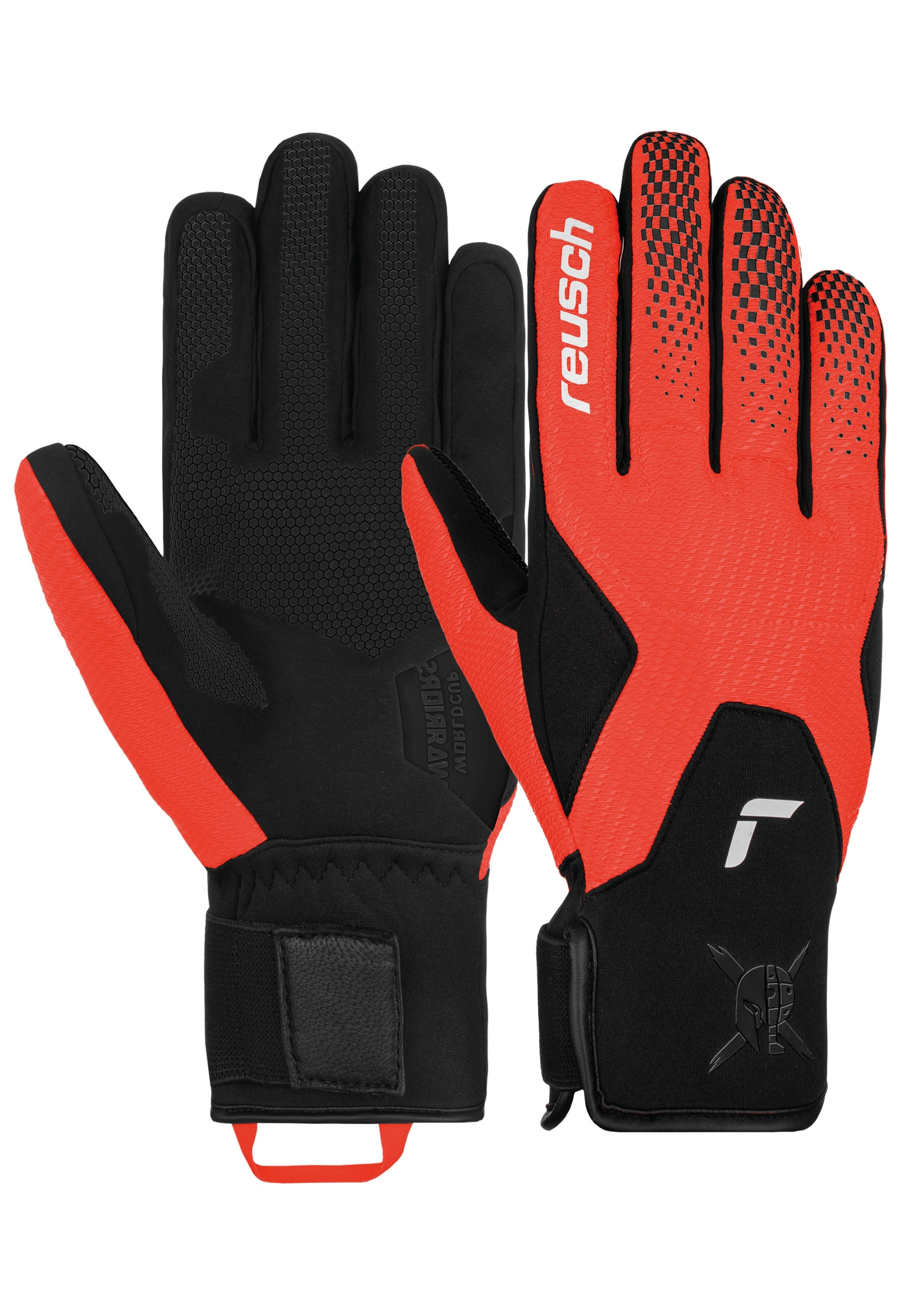 Skihandschuhe REUSCH "Worldcup Warrior Speedline", Damen, Gr. 10.5, rot (rot, schwarz), 90% Polyester, 4% Polyamid, 3% Polyurethan, 3% Elasthan, sportlich, Handschuhe, mit winddichter und extra atmungsaktiver Funktion Image