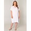 Tunikakleid BASE LEVEL CURVY "Yacinthe", Damen, Gr. 50, N-Gr, natural weiß, Web, Obermaterial: 55% Leinen, 45% Viskose, casual, gerade knielang, Serafino, Kurzarm, Kleider, Sommerkleid mit Leinen
