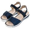 Keilsandalette ARA "TAMPA", Damen, Gr. 41, blau (nachtblau), Veloursleder, Glattleder, unifarben, sportlich, Schuhe, Sommerschuh, Sandale, Keilabsatz, mit Klettverschlüssen, G-Weite