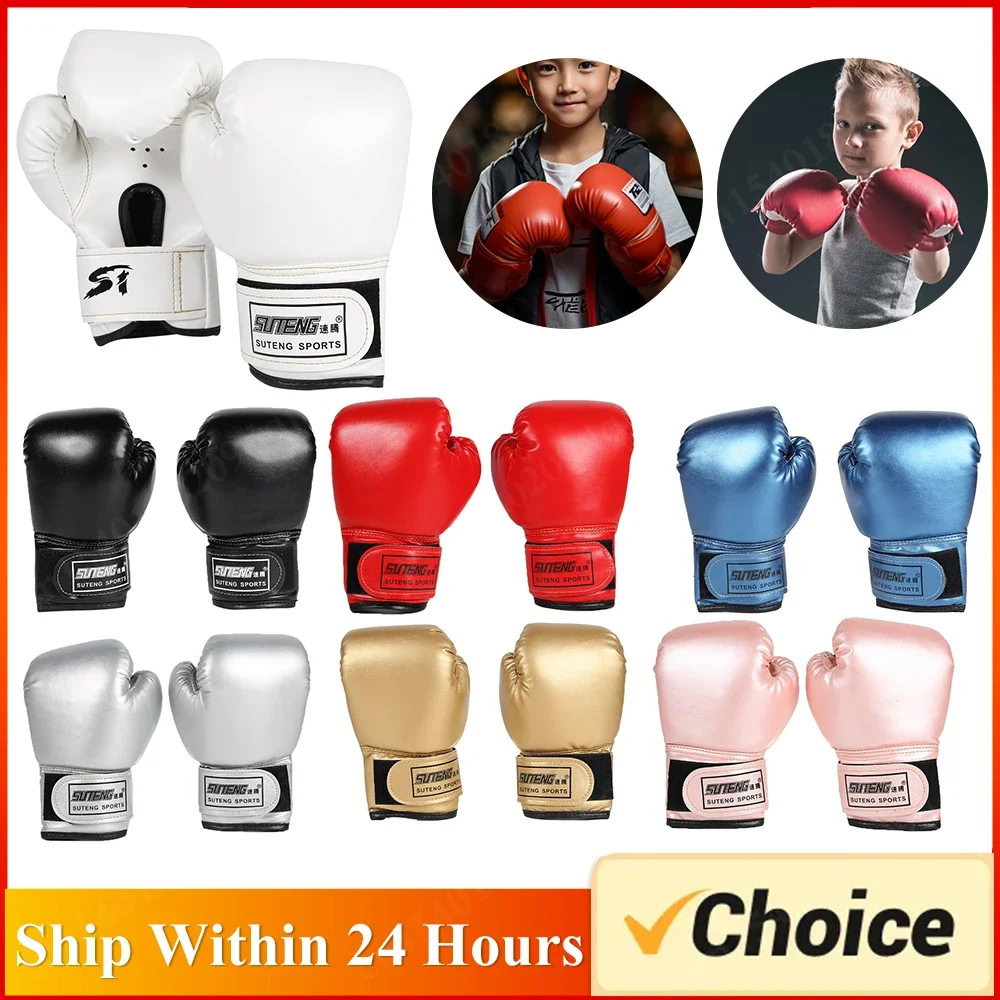 Kinder Box handschuhe Kinder Punsch Training Sparring Kickboxen Kampf Fitness Handschuhe schlagen Handschutz für 3-12y Kinder Image