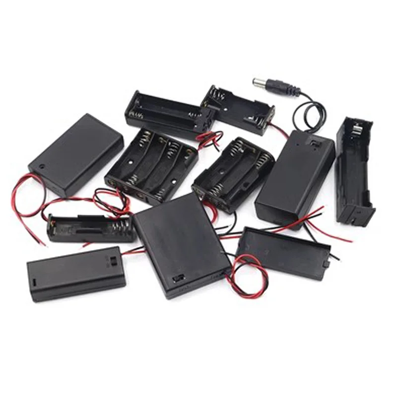Neue Kunststoff 18650 Batterie Lagerung Box Fall 1 2 3 4 Slot Weg DIY Batterien Clip Halter Container Mit Draht Blei für 18650 Batterie Image