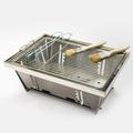 Charcoal Grill BBQ Grill Folding Portable Lightweight smoker Grill Barbecue Grill Small desk Tabletop Outdoor Grill for Camping Picnics Garden Beach Party 14.17 L Ã— 9.8 W Ã— 5.5 H