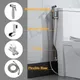 Kit set spruzzatore per bidet per WC portatile Rubinetto per bidet a mano in acciaio inossidabile per bagno Soffione doccia con spruzzatore a mano autopulente