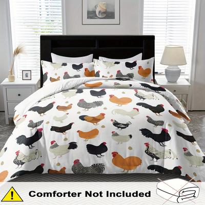 TEMU 2/3pcs Pattern Duvet Cover, And Comfortable, Duvet Cover Bedding Set, Duvet Cover , Pattern Bedding Set, Suitable For The Bedroom (1pc Duvet Cover + 1pc/2pcs Pillowcases, Excluding ) Image