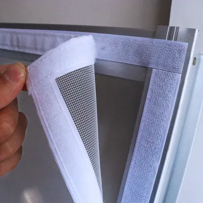 White Mosquito Net for Window Screen Insect Mesh Custom Size Hook and Loop Tulle Invisible Fiberglass Against Mosquitoes Flies