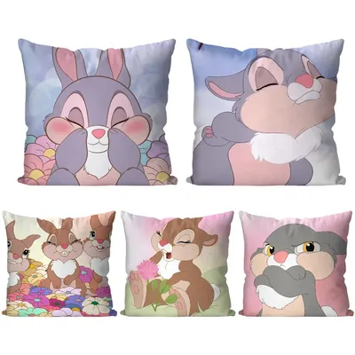 1pc Animierte T-Thumper Märchen Kissen Fall Quadrat Kissen Schlafzimmer Sofa Freizeit Komfort Auto Image
