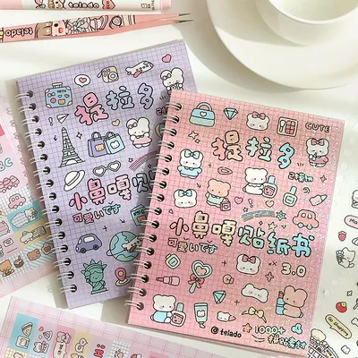 Mini PET Aufkleber Buch Kawaii Frosch Bär Kaninchen Tier Muster Aufkleber Hand Zelt Collage Material DIY Grußkarte Tasse dekorativ Image