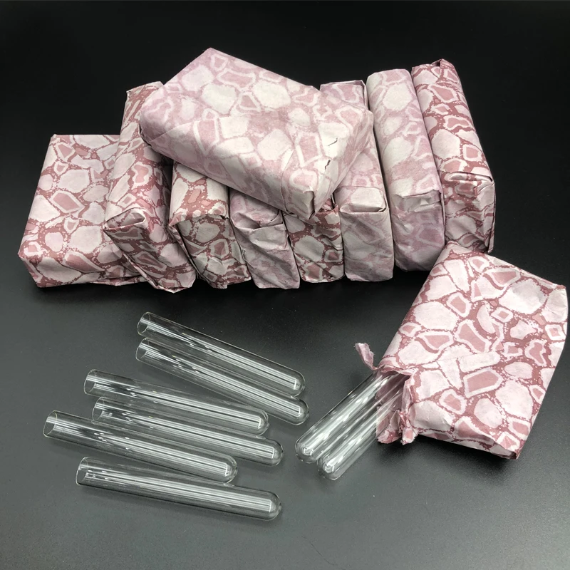 100 stück/lot 10*75mm Labor Glas Reagenzglas Klare Runde-Boden Transparent Labor Test-rohre Fläschchen Image