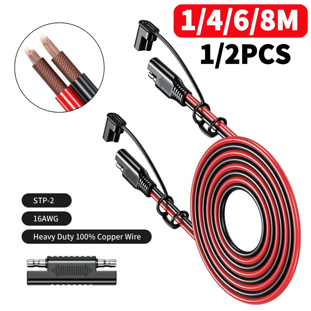 Auto Verlängerung Kabel Quick Connect Kabelbaum Batterie Ladekabel SAE Zu SAE 12V-36V Solar Auto Batterie SAE Power Kabel Stecker Image