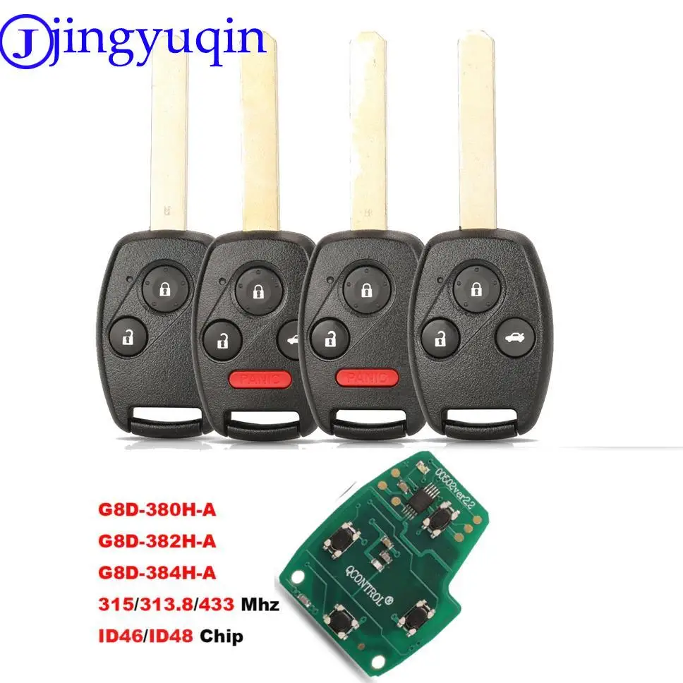 Jingyuqin G8D-380/2/4h-eine Remote-Key-Platine für Honda Accord CR-V HR-V fit City Jazz Odyssey Shuttle Civic Id48/ID46 Chip Image