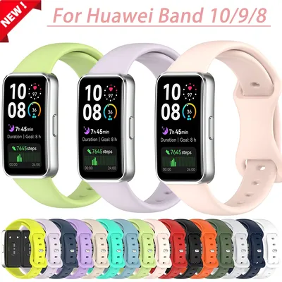 Weiches Silikonarmband für Huawei Band 10 9 8 Sport Atmungsaktives Armband Ersatzarmband für Huawei Image