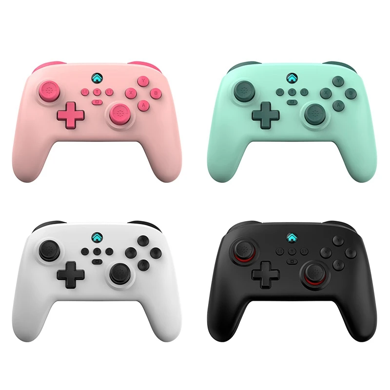 Z02 Gamepad Für Bluetooth Halle Joystick Somatosensorische Kontinuierliche Haar Vibration Für Android IOS Schalter Gamepad Zubehör Rosa Image