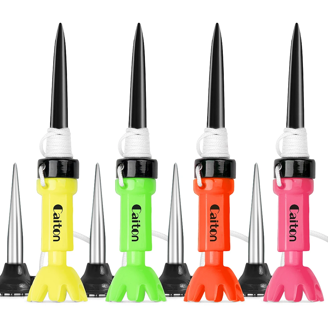 Caiton verstellbares Golf-Tee – 78–88 mm, 360° ° Drehbarer, 4er-Pack, Oktopus-Design, stabiles und langlebiges, schlagfestes Golfzubehör