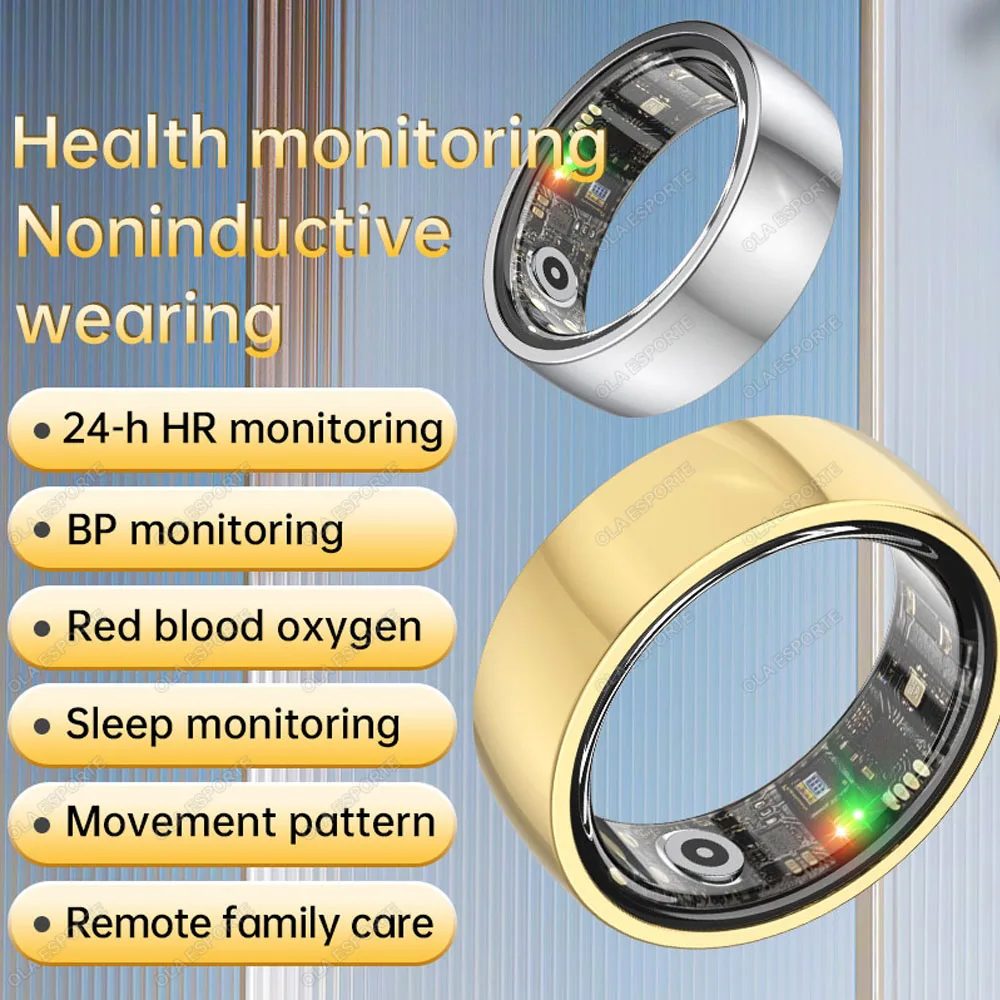 Smart Ring 5 ATM & IP68 Wasserdichte Ringe Mann Gesundheit Überwachung Herzfrequenz Schlaf Monitor Sport Tracker Ringe 2025 Neue Für Android Image