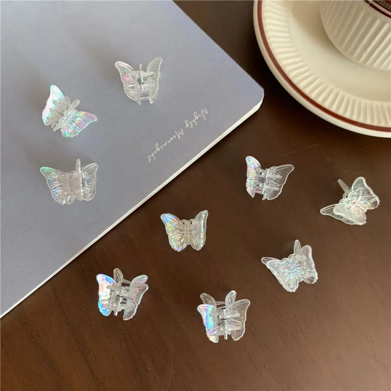 10 teile/los kleine Schmetterling Haars pangen transparente Schmetterling Sommer bunte Frühlings clip Mädchen Kopf bedeckung Image