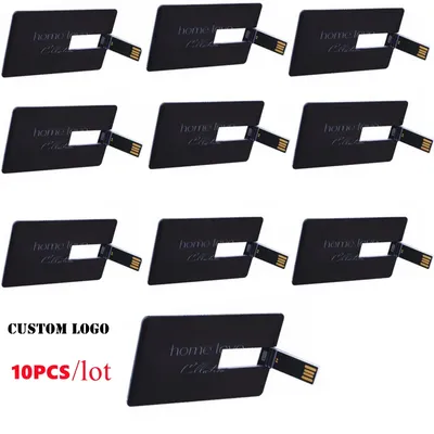 10pcs/lot Creative Custom LOGO Photo Bank card pendrive Credit Card USB Flash drive pen drive memory