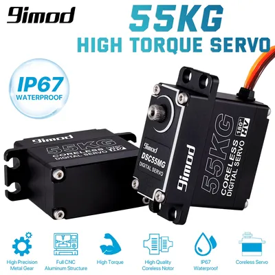 9imod 55kg Waterproof Magnetic Sensor High Torque Coreless Digital RC Servo