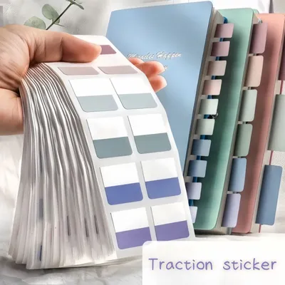 420pcs Light Colors Sticky Index Sticker Tabs, 3 Sizes 6 Colors Writable Reusable File Flag Labels for Bible