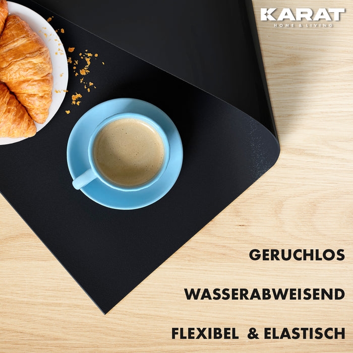 KARAT Tischfolie Empire mit abgeschrägter Kante Schwarz 100 x 70 cm Image