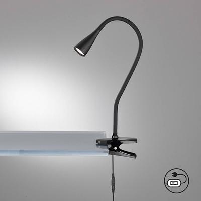 FH Lighting Klemmleuchte Nox, schwarz, für Arbeitszimmer / Büro, Kunststoff, Klemmleuchte Image