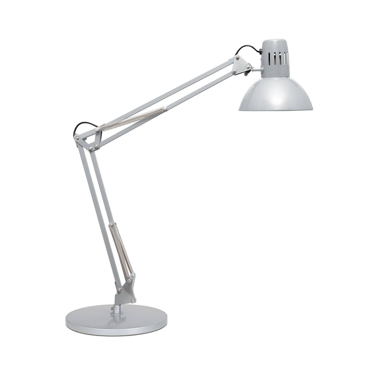 Maul Schreibtischlampe MAULstudy, alu / grau / zink, für Arbeitszimmer / Büro, Metall, Tischlampe